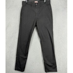 Levis Mens‎ Khakis Pants 32X34 Black Chino Slim Fit Stretch Flat Front Pockets
